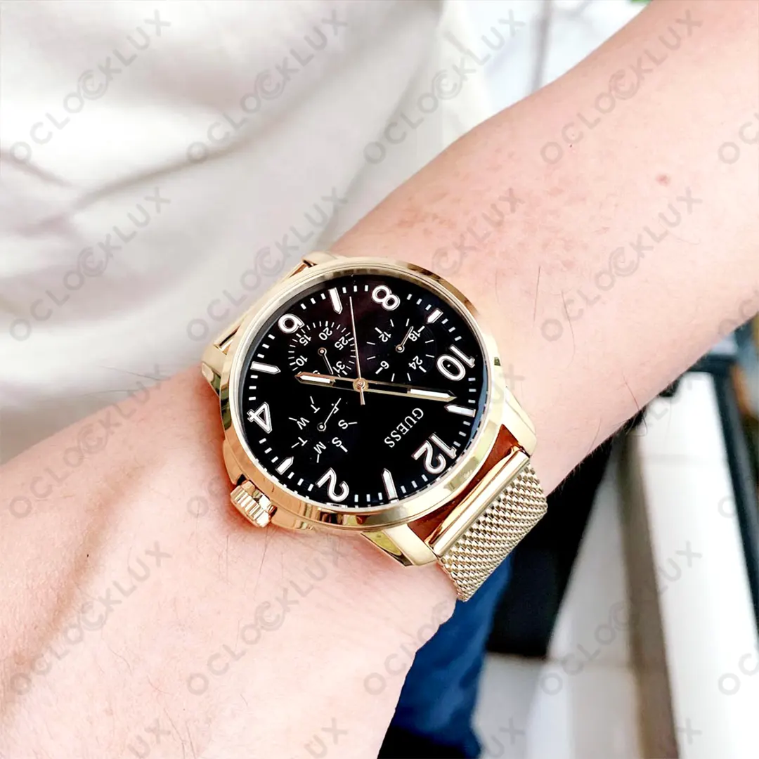 Montre Homme en Acier Voyage GS W1040G3 9 montre homme GUESS W1040G3 1