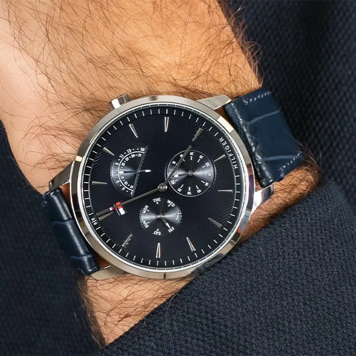 Montre Homme en cuir bleu 1710387 6 montre homme tommy hilfiger 1710387 3