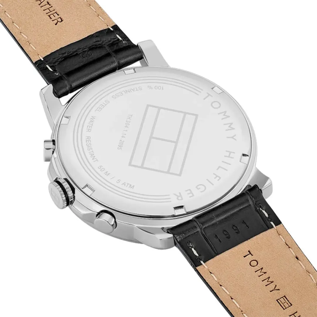 Montre Homme en cuir noir 1791289 13 montre homme tommy th 1791289 2