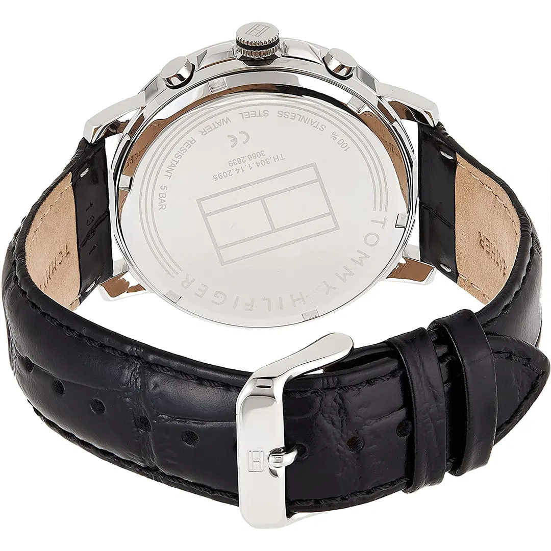 Montre Homme en cuir noir 1791289 16 montre homme tommy th 1791289 3