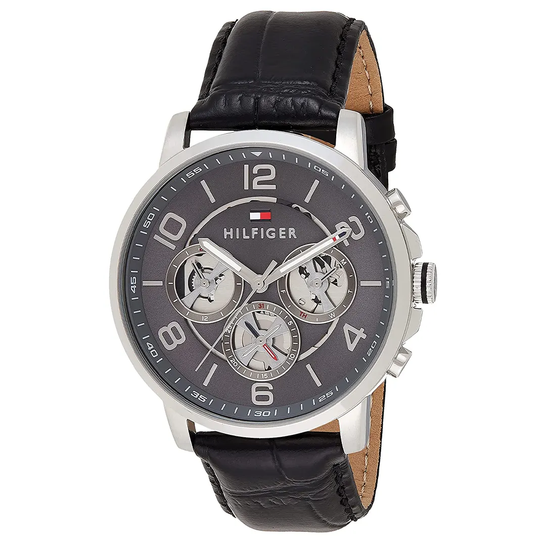 Montre Homme en cuir noir 1791289 11 montre homme tommy th 1791289 7