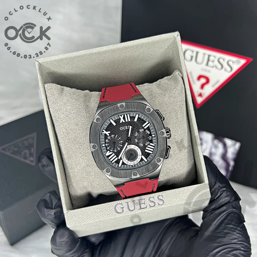 Montre Homme Guess Burgundy Gunmetal GW0571G4 17 Montre Homme Guess Burgundy Gunmetal GW0571G4