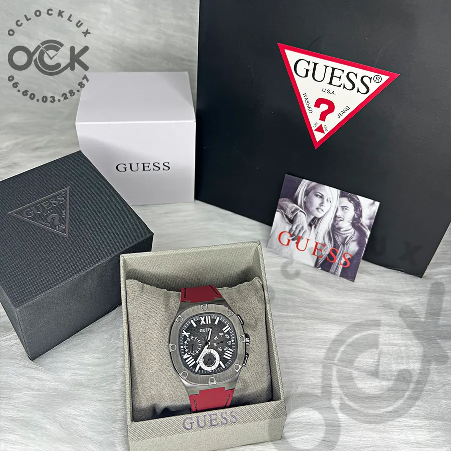 Montre Homme Guess Burgundy Gunmetal GW0571G4 22 Montre Homme Guess Burgundy Gunmetal GW0571G4