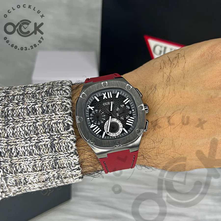 Montre Homme Guess Burgundy Gunmetal GW0571G4 13 Montre Homme Guess Burgundy Gunmetal GW0571G4
